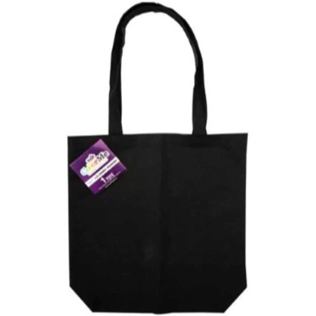 Tulip Color me Canvas Tote Bag Blank Black