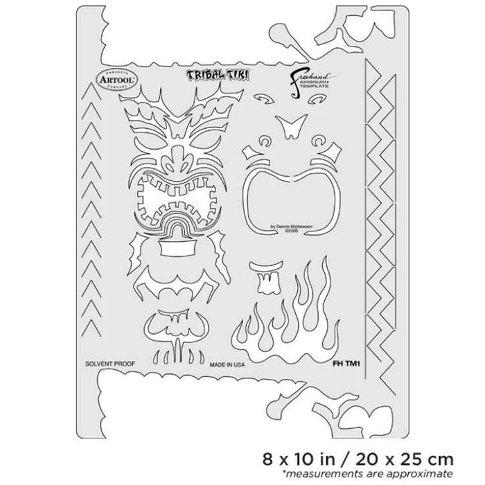 Artool Tiki Master II Tribal Tiki Freehand Airbrush Template
