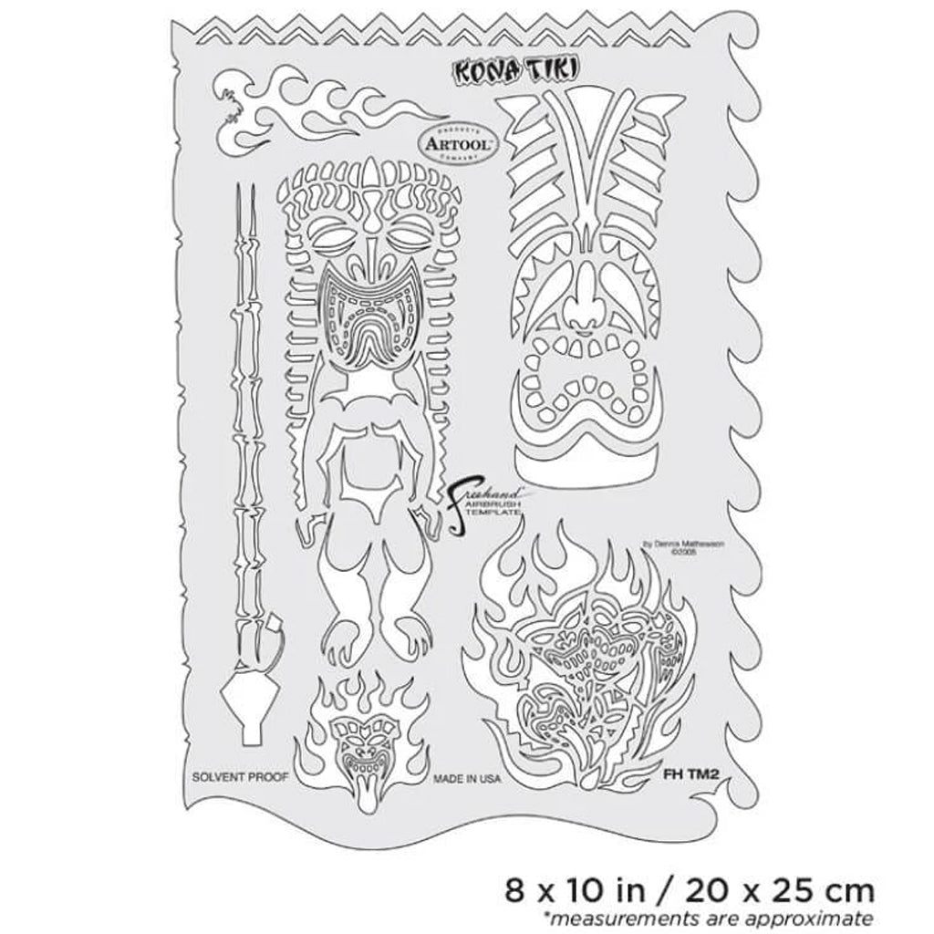 Artool Tiki Master Kona Tiki Freehand Airbrush Template