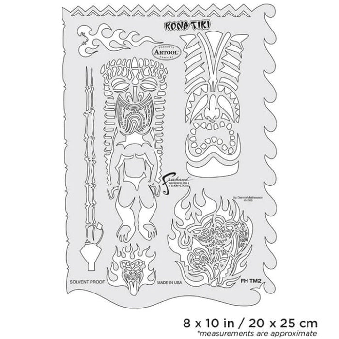 Artool Tiki Master Kona Tiki Freehand Airbrush Template