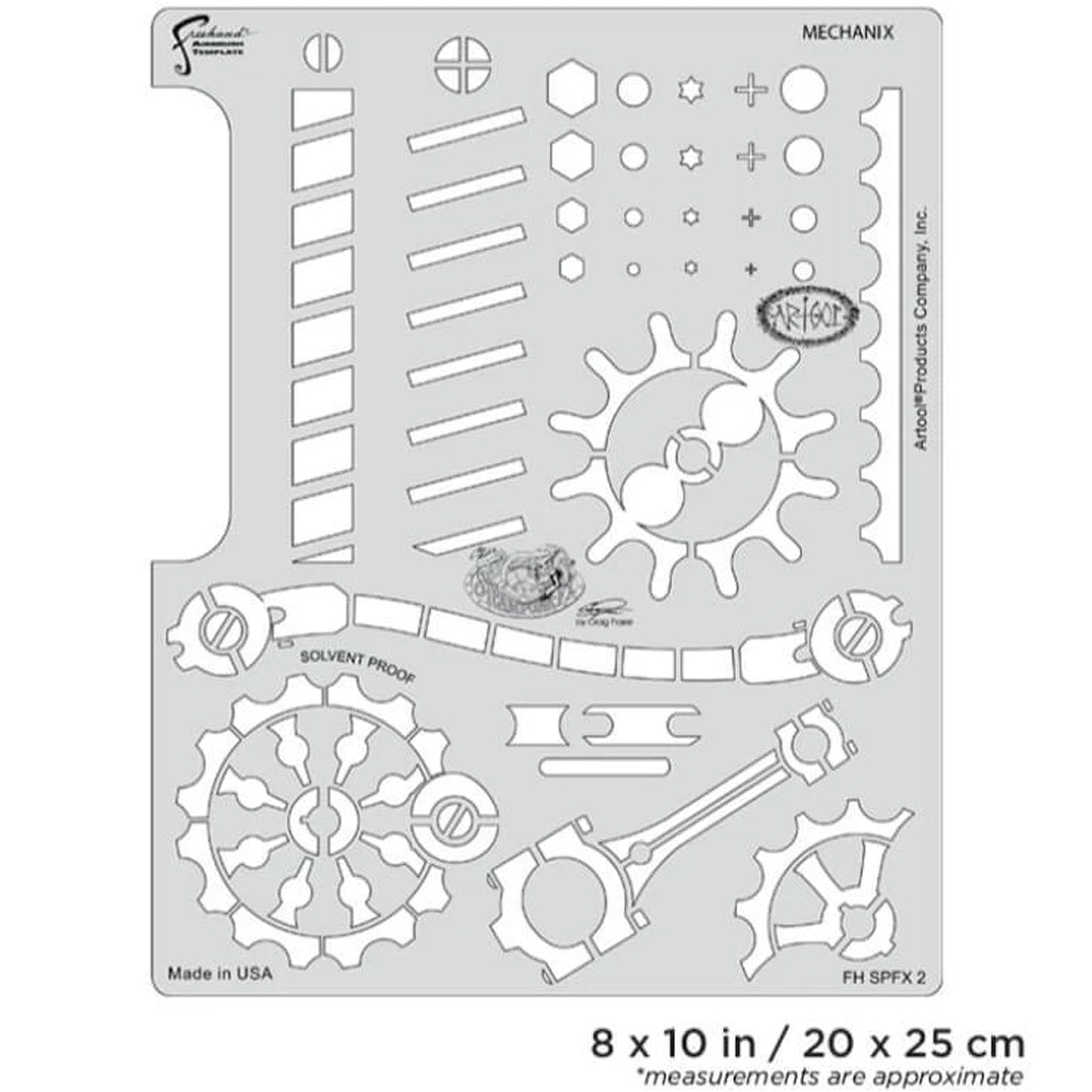 Artool Steampunk FX Mechanix Freehand Airbrush Template