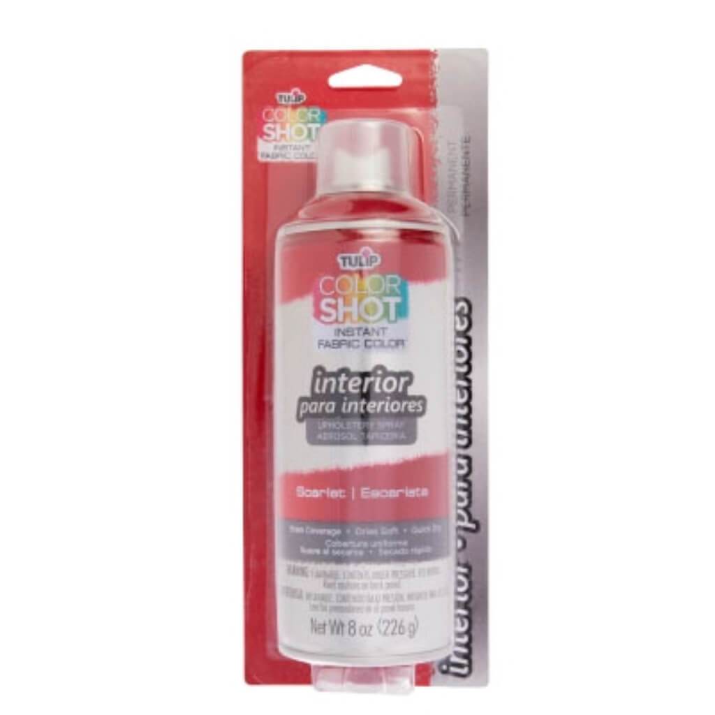 Color Shot Instant Fabric Spray indoor 8oz Scarlet