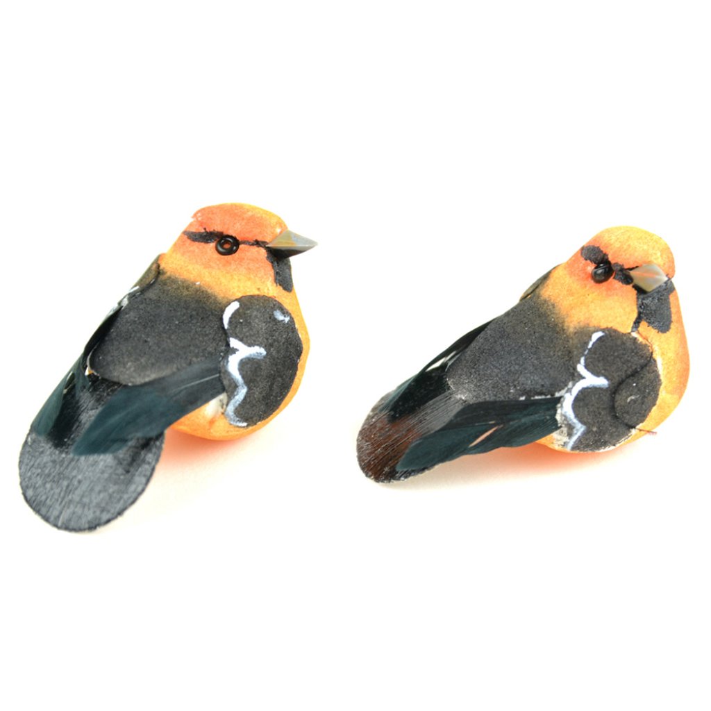 Mini Orange Falcon Birds 1.5in 