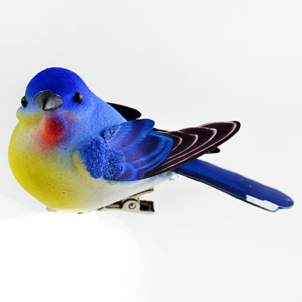 Paper-Winged Bird Blue/Yellow 3in 