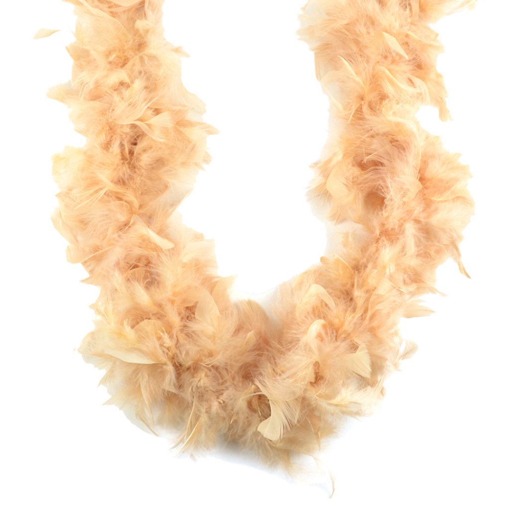 Flat Chandelle Boa Feather Turkey 45Gram 2 Yds Apricot 