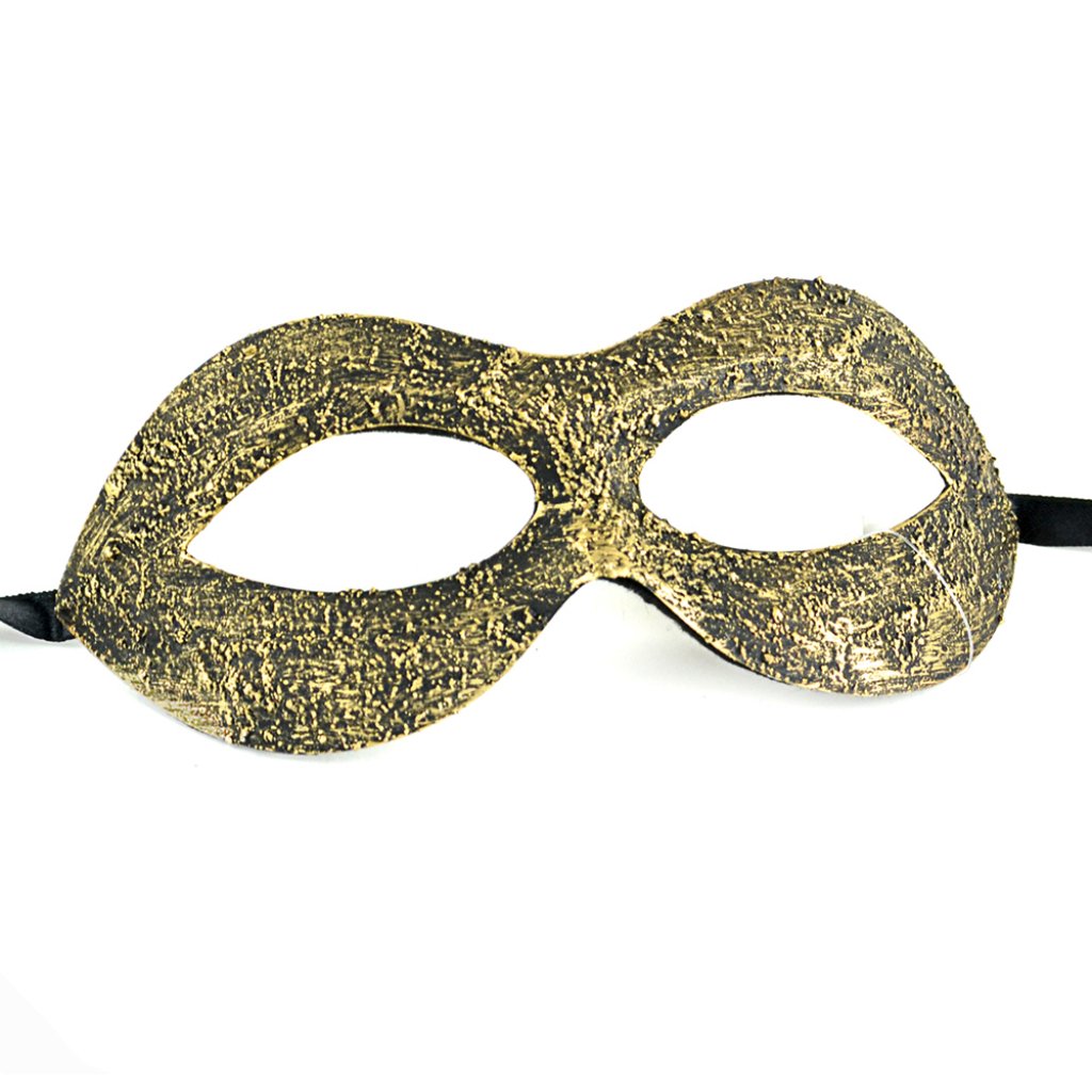 Antiqued Gold Half Mask 6.5â€? 