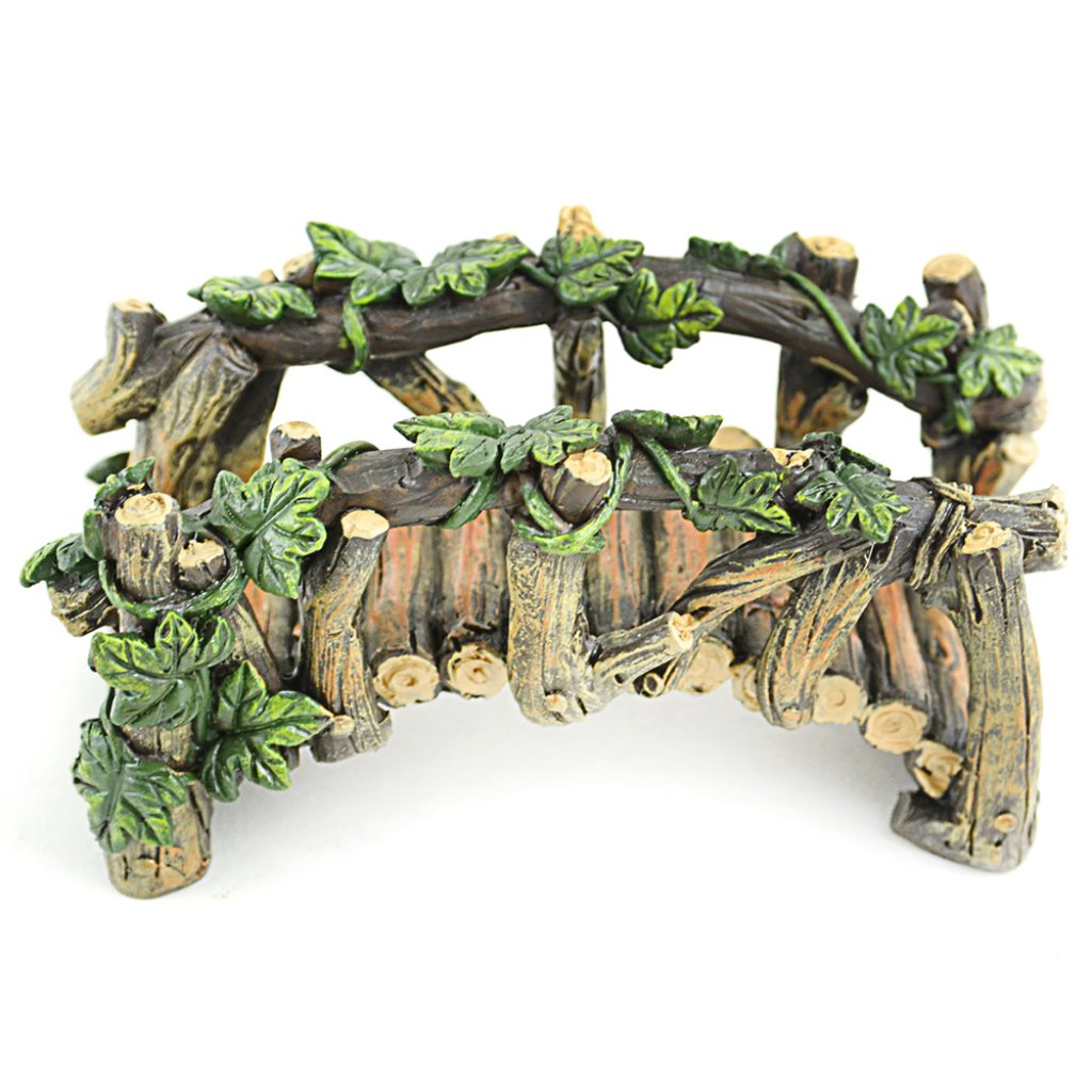 Miniature Garden Ivy Resin Bridge 5in 