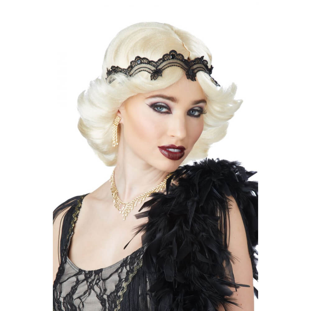 20&#39;s Glitz and Glamour Wig with Headband - Blonde