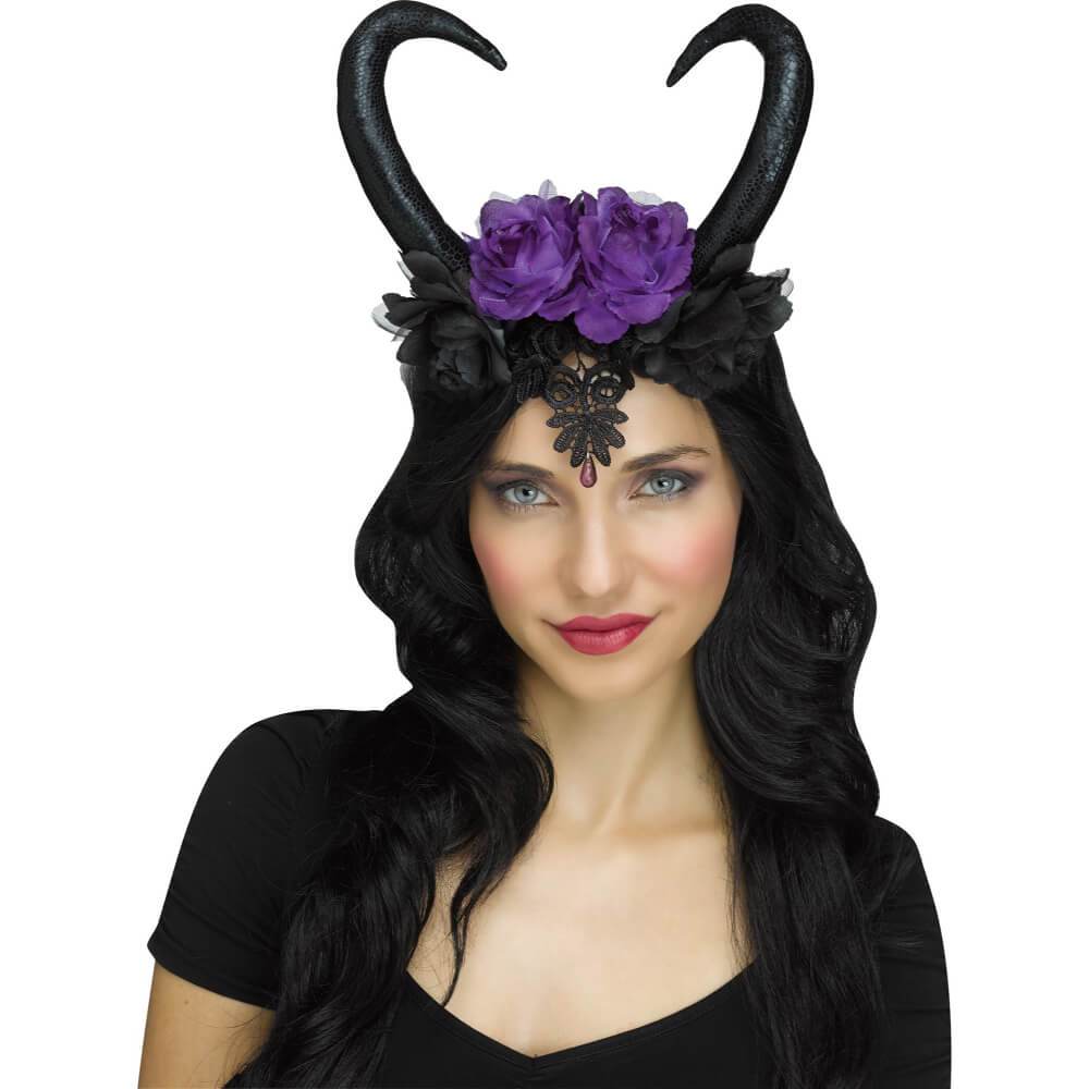 Dark Dragon Forest Fairy Black Headband 