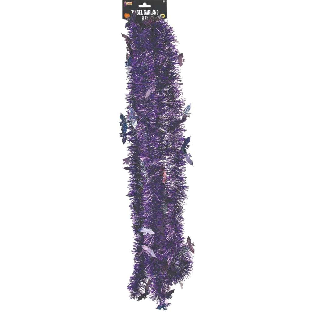 Tinsel Garland Bats 9ft