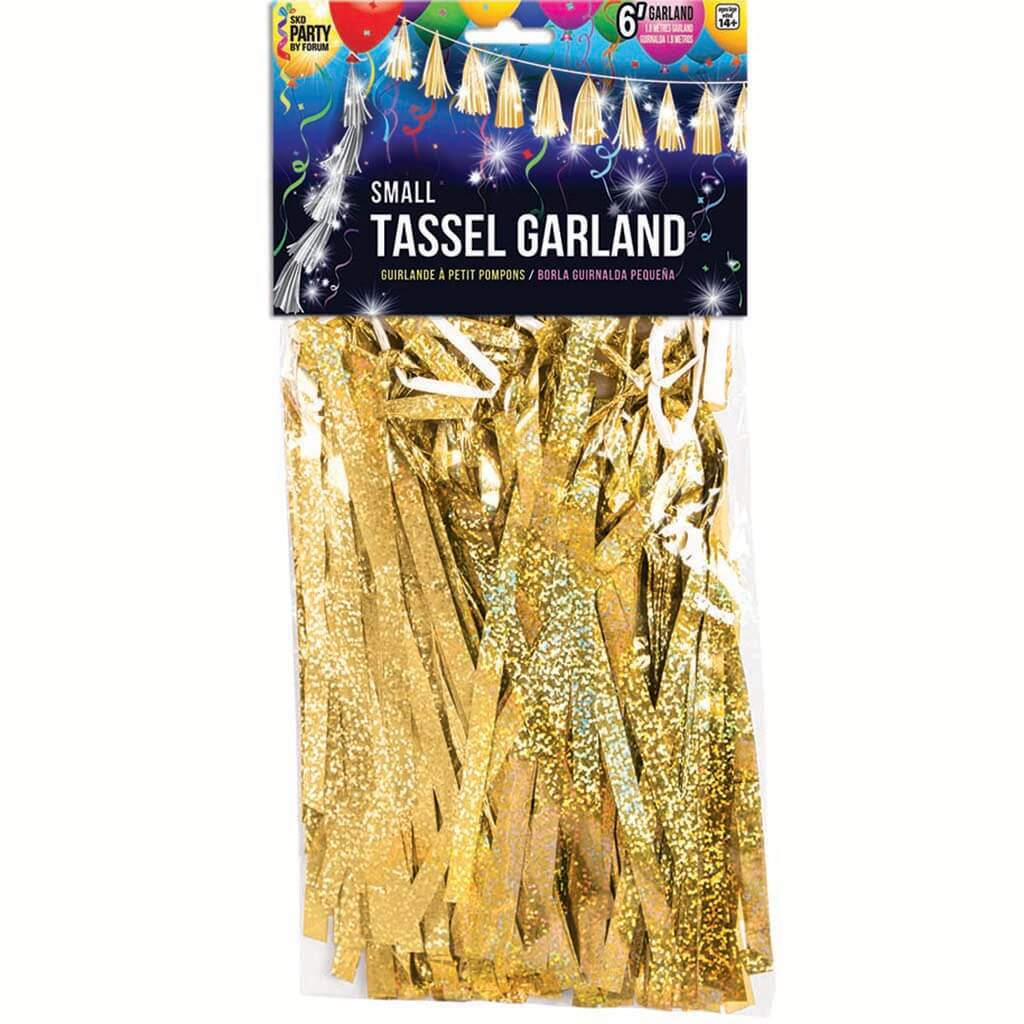 Balloon Tassels Garland 8in Holographic