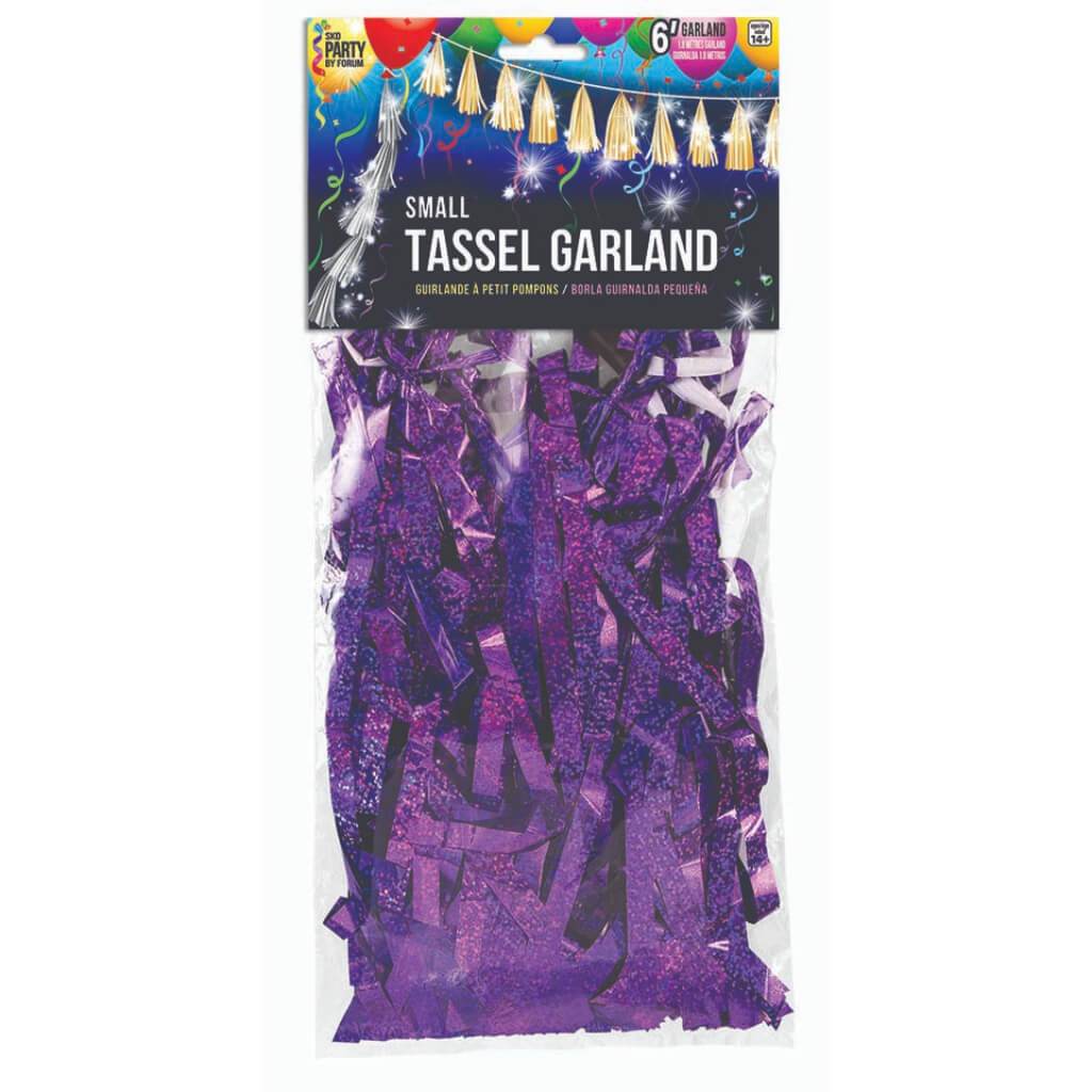 Balloon Tassels Garland 8in Holographic