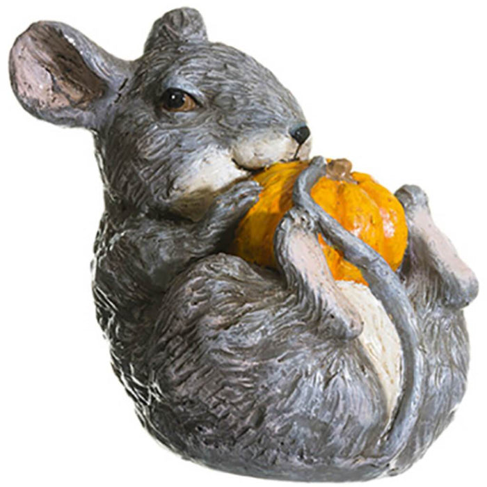 Mouse Holding A Pumpkin 5.5" 