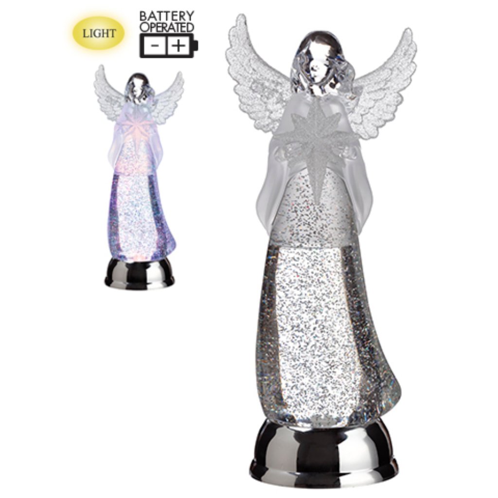 Acrylic Angel With Light &amp; Water 
