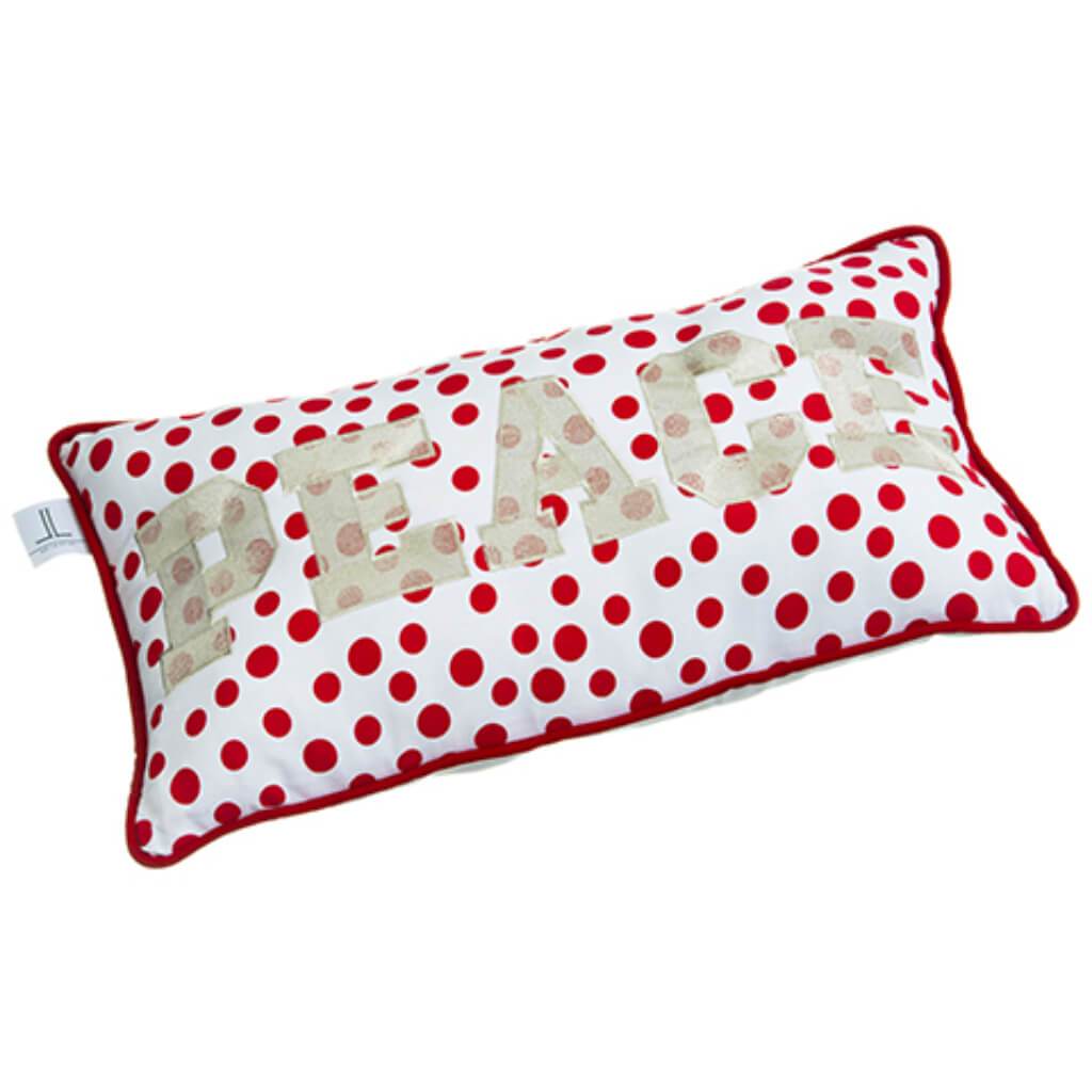 Peace Polka Dot Pillow 