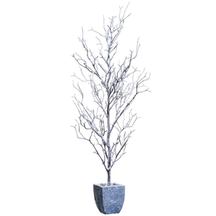Snowed Twig Tree with Paper Mache Pot 