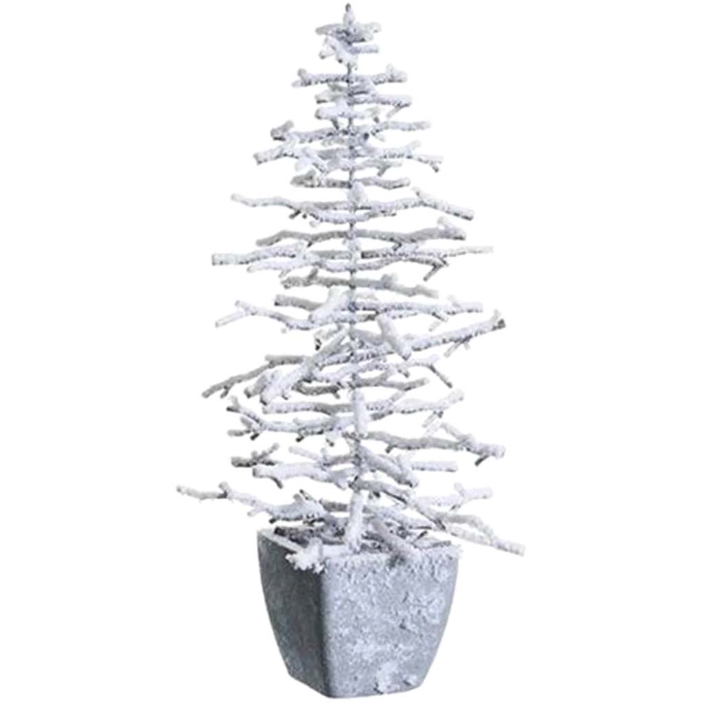 Snowed Plastic Twig Tree 