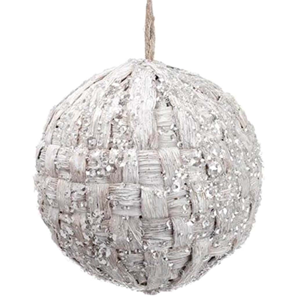 Glitteres Straw Ball Ornament 