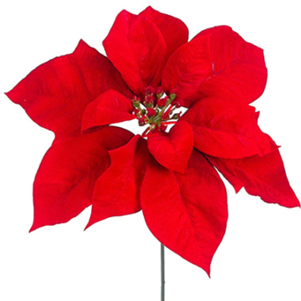 Royal Velvet Poinsettia Pick 