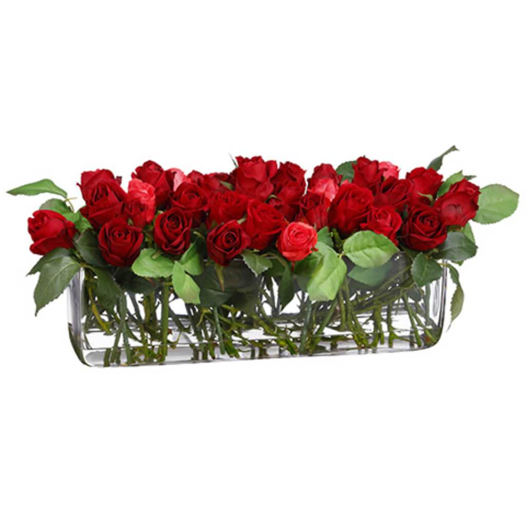 Rose Bud/Thorn(Vase) 9H10W22"L 