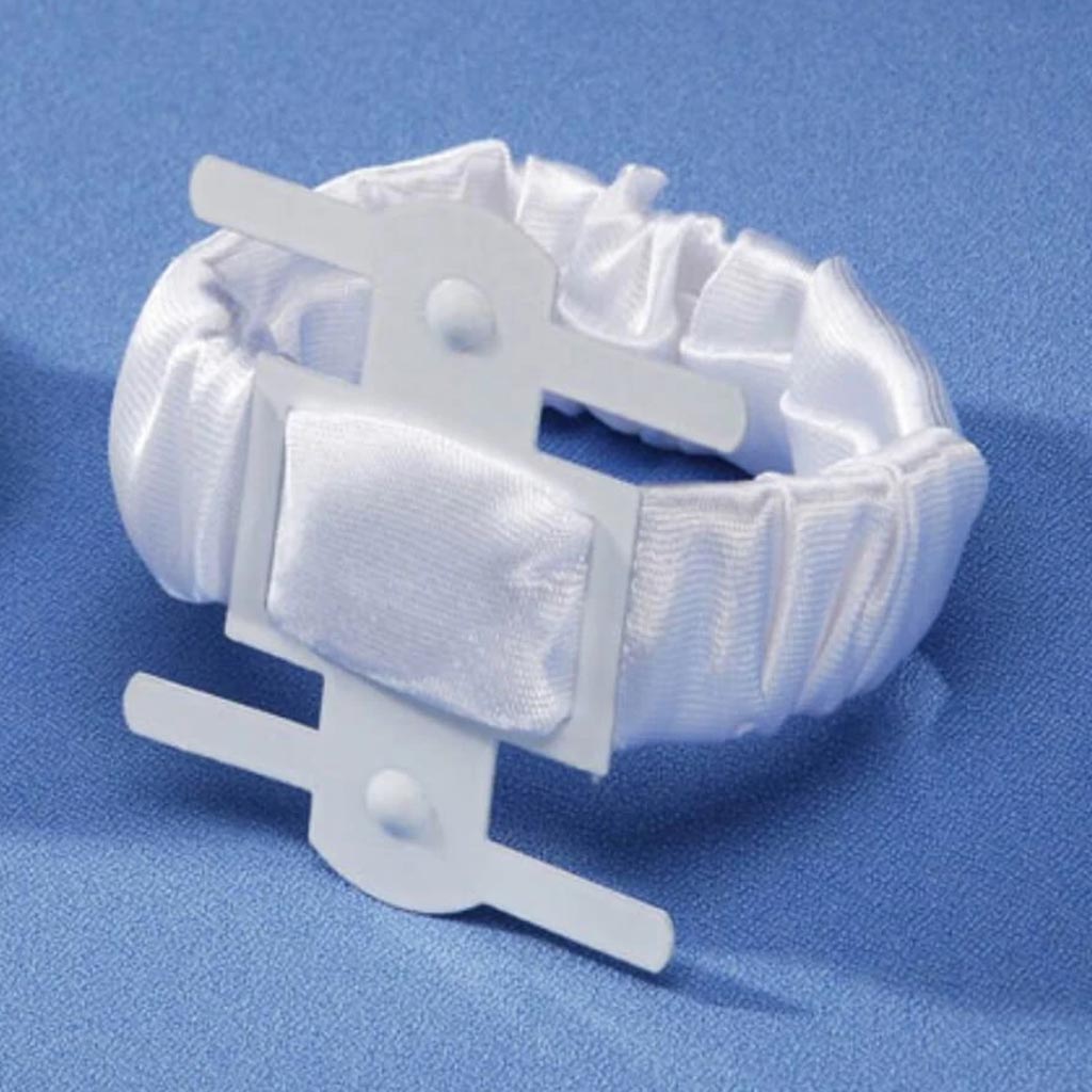 Satin Covered Wrist Kaber Clip White 