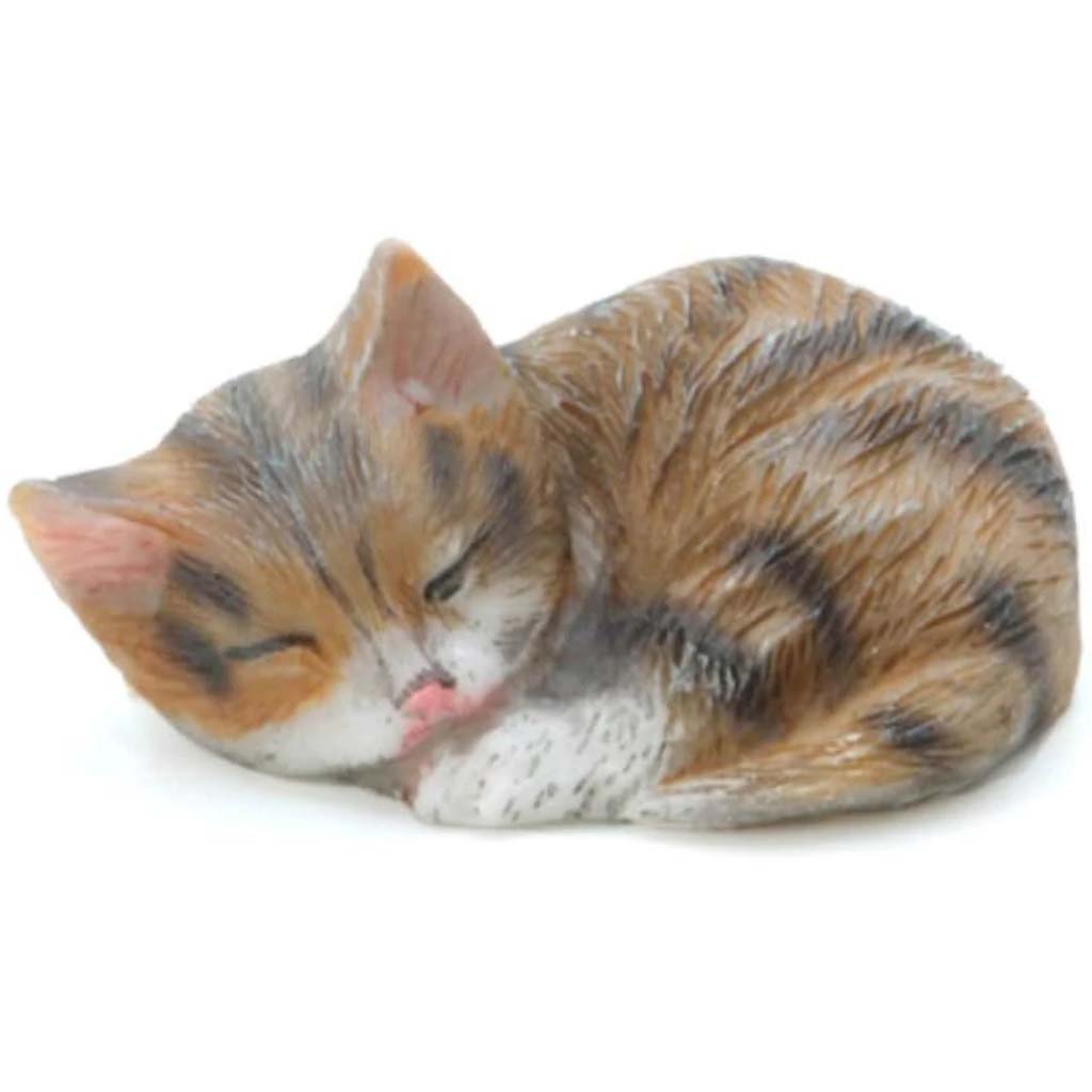 MINI CAT SLEEP GRAY WHITE 1X1.9IN 