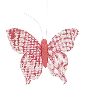 Butterfly Burlap 4in