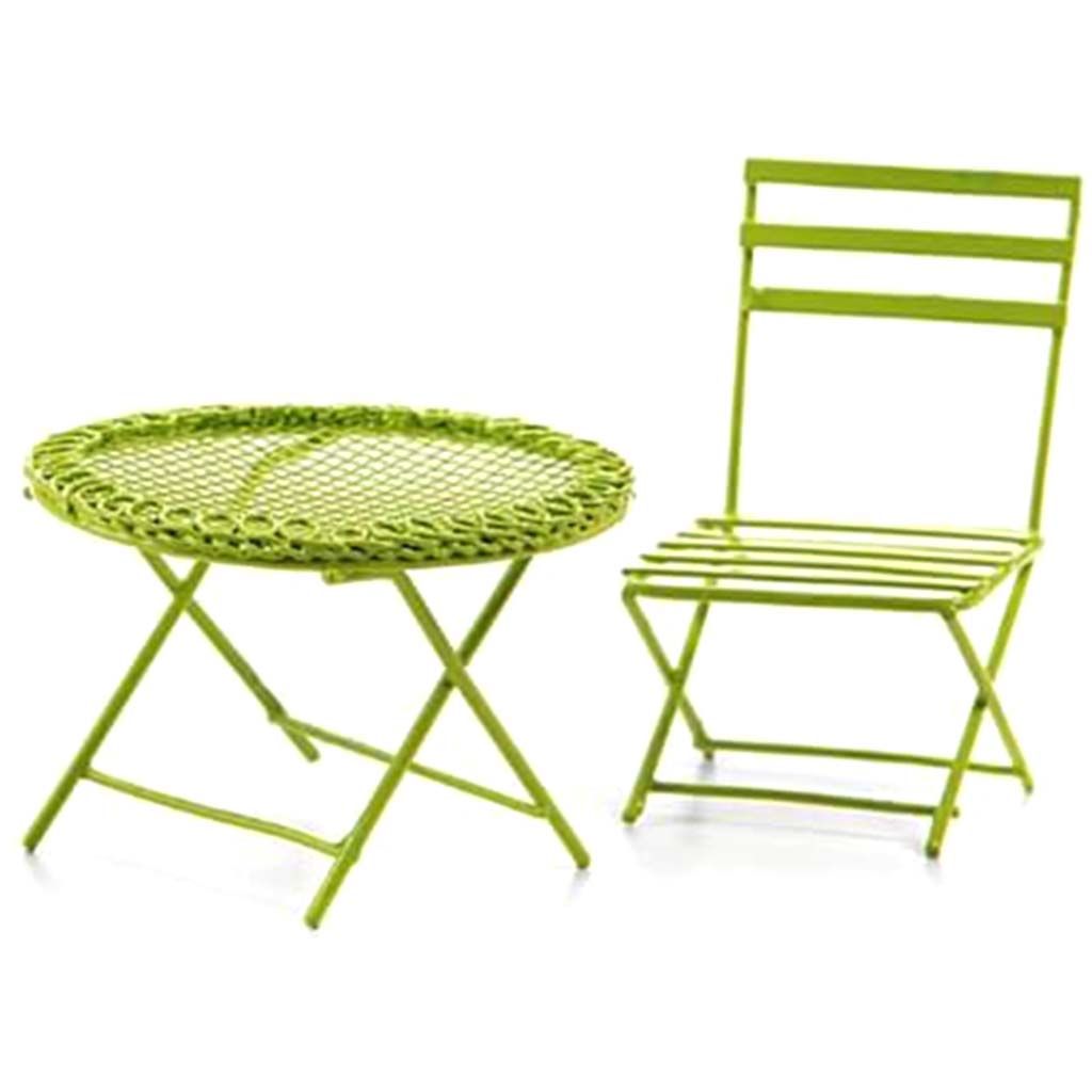 MINI CHAIR TABLE SET 3IN GREEN 