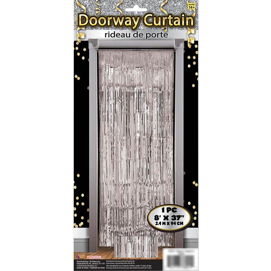 Tinsel Curtain 8ft x 37in Silver