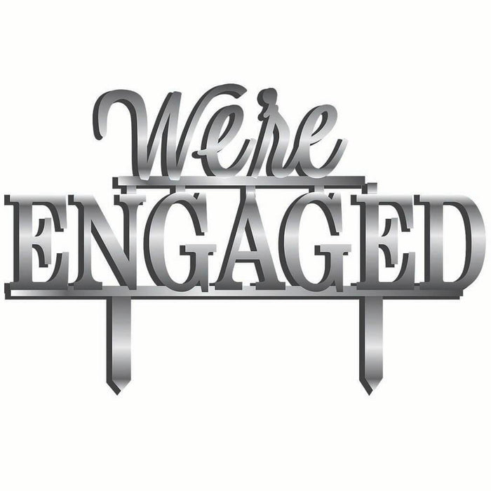We're Engaged Cake Topper
