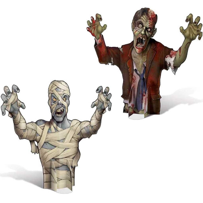 3D Centerpiece Mummy & Zombie 