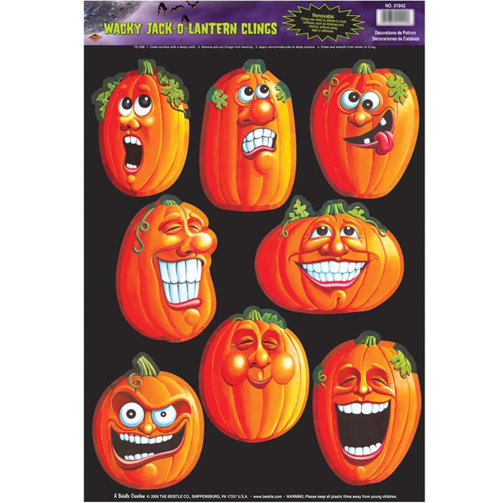 Clings Wacky Jack O Lantern 