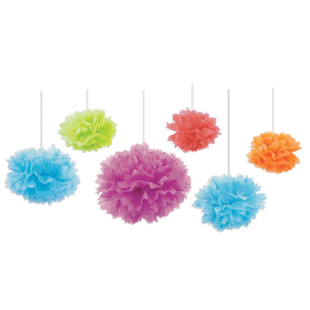 Tissue Fluff Balls Multicolor 