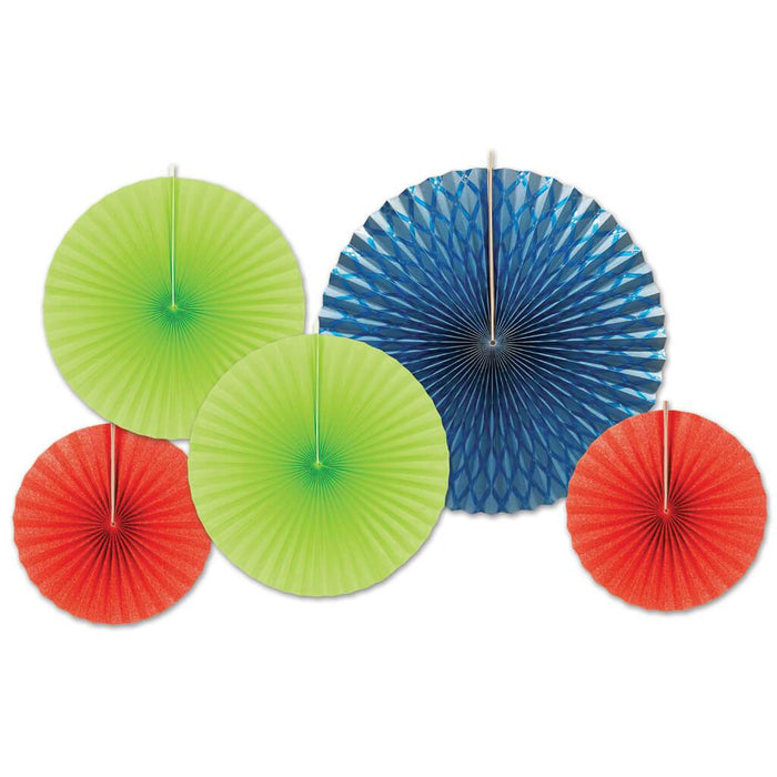 Paper & Foil Decorative Fans Assorted 