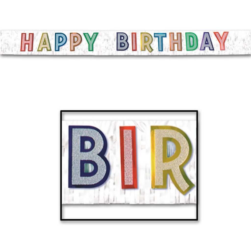 Metallic Happy Birthday Banner