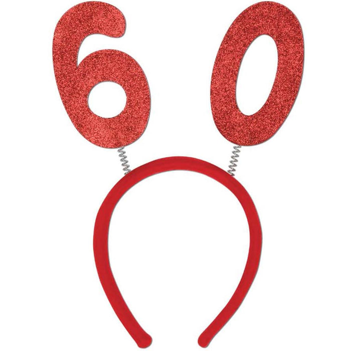 "60" Glittered Boppers Headband