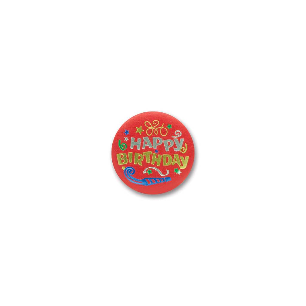 Happy Birthday Satin Button