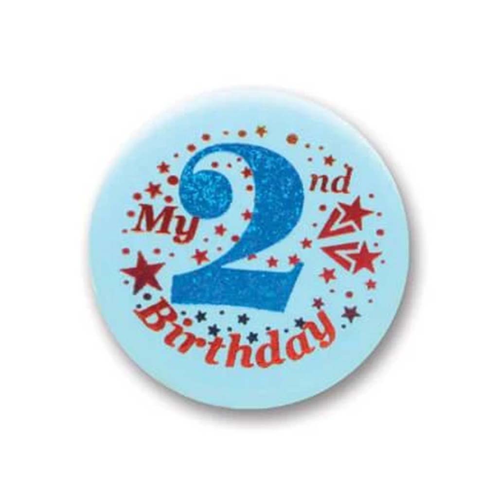 My 2nd Birthday Satin Button 