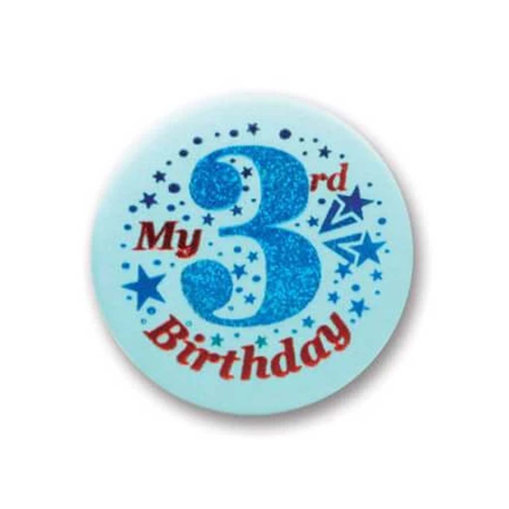 My 3rd Birthday Satin Button 