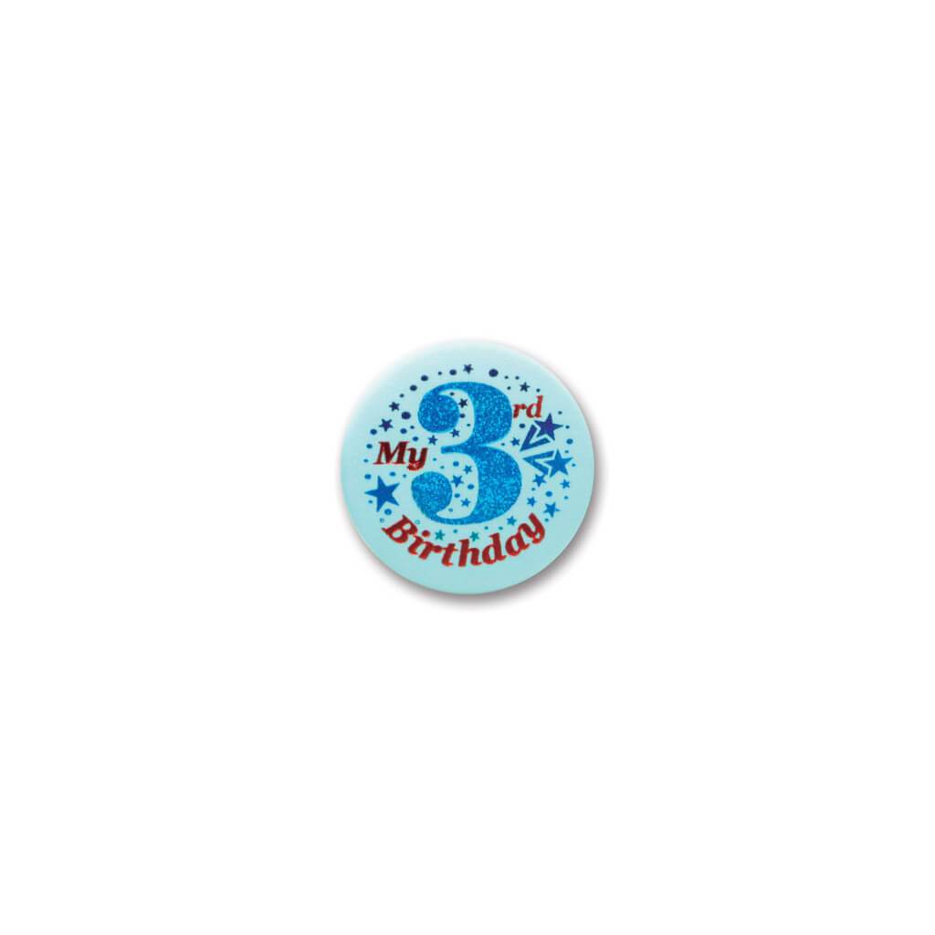 My 3rd Birthday Satin Button