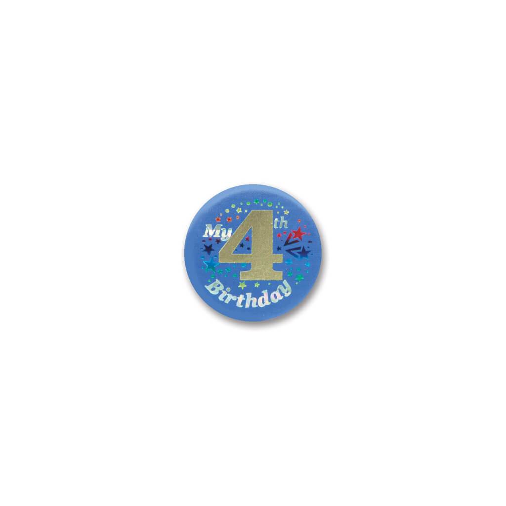 My 4th Birthday Satin Button