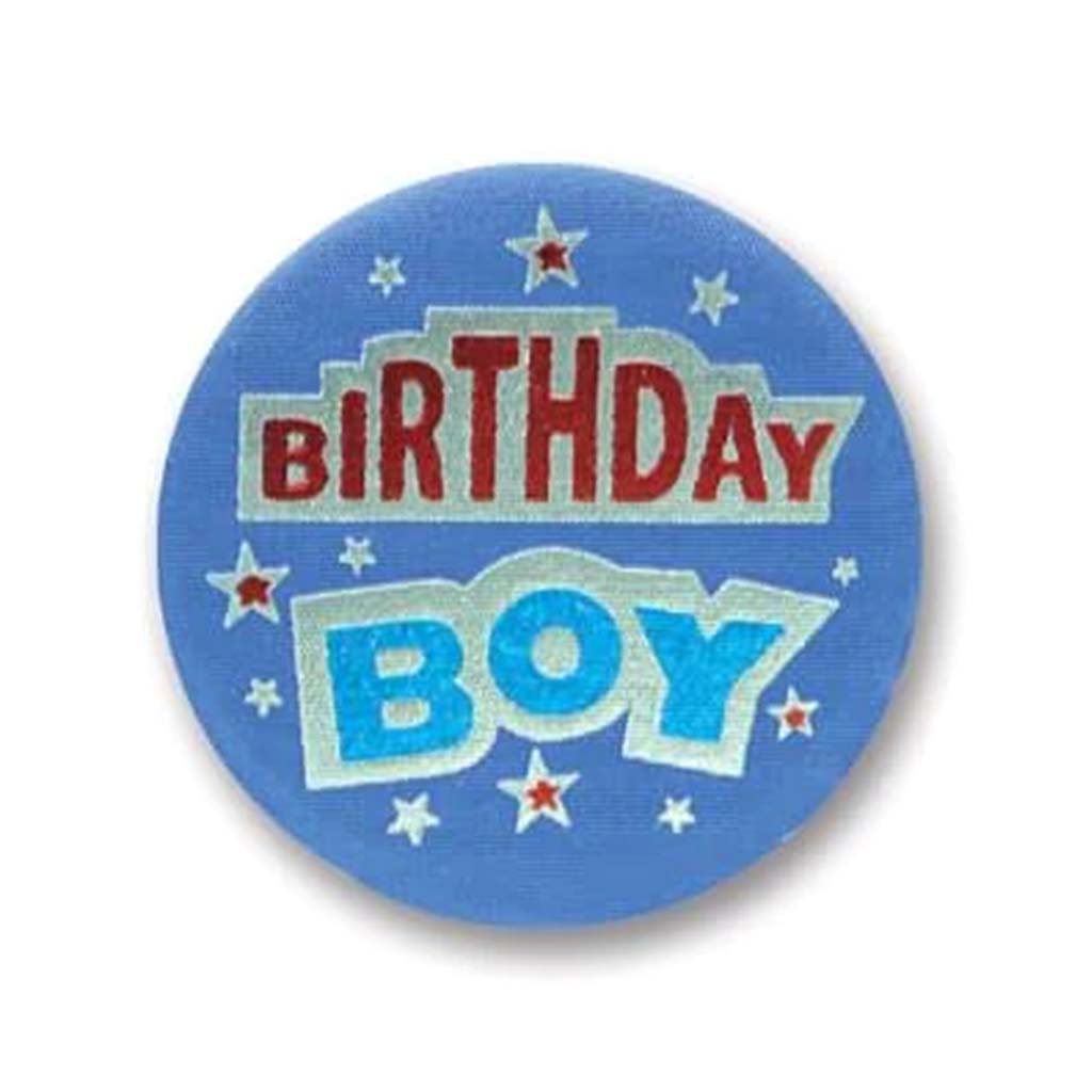 Birthday Boy Satin Button 