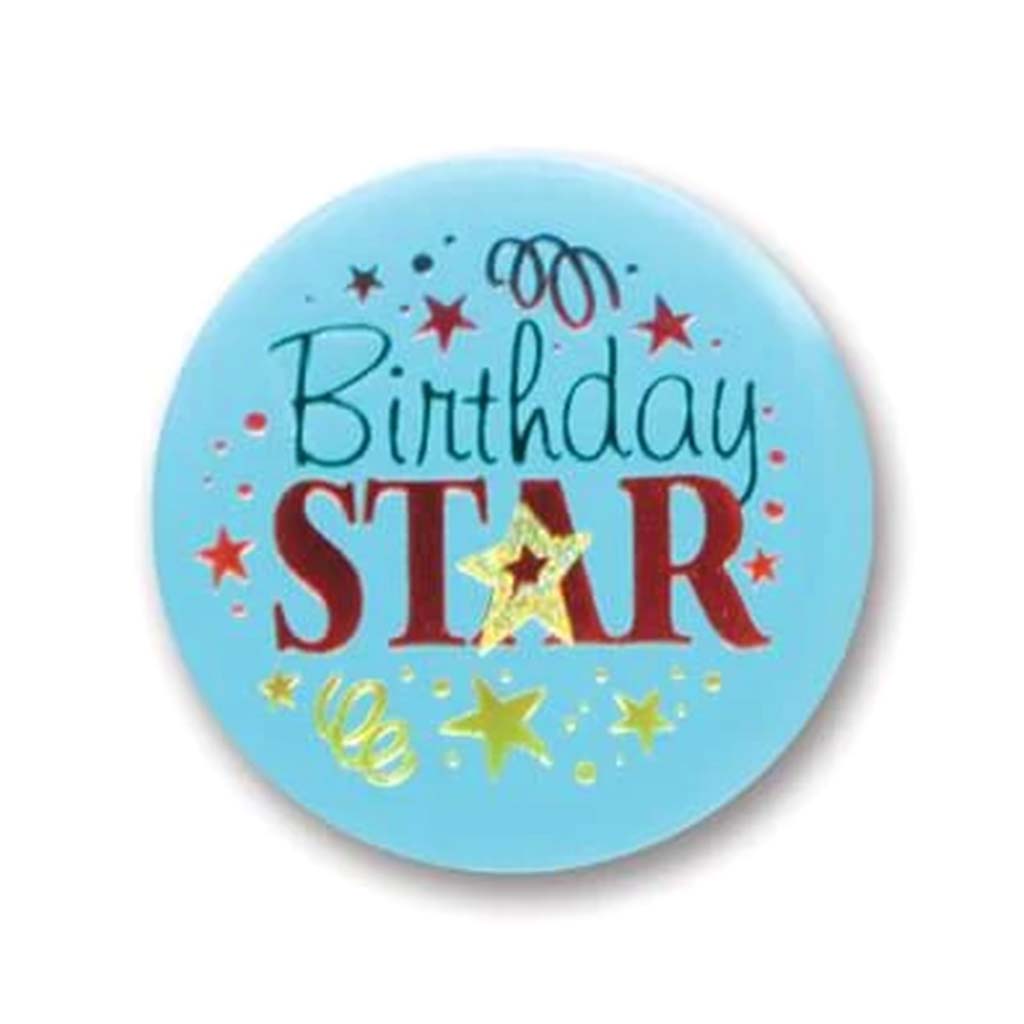 Birthday Star Satin Button 