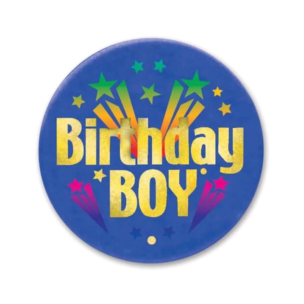 Birthday Boy Satin Button 