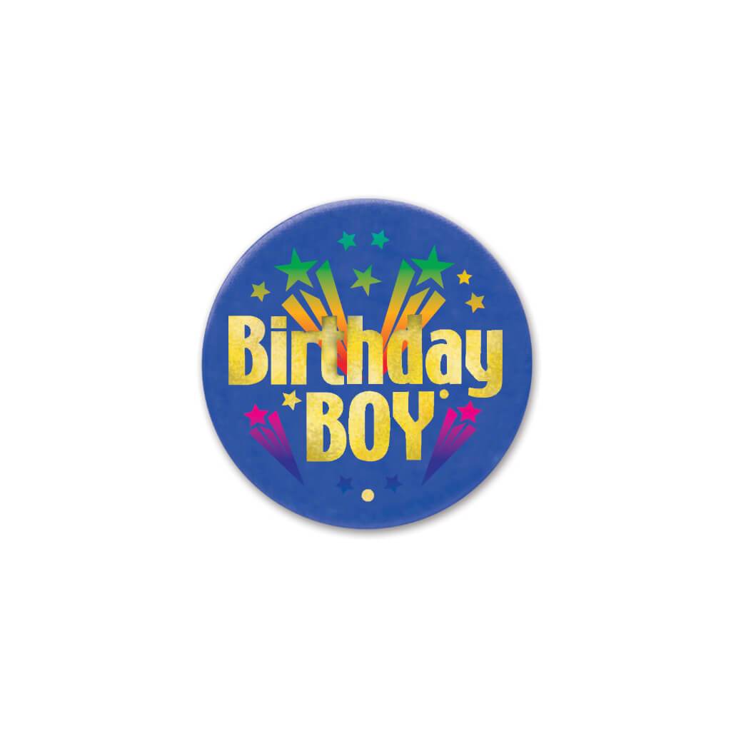 Birthday Boy Satin Button