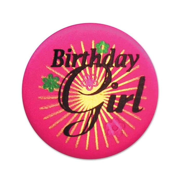Birthday Girl Satin Button 