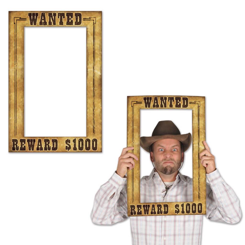 Western Wanted Photo Fun Frame 