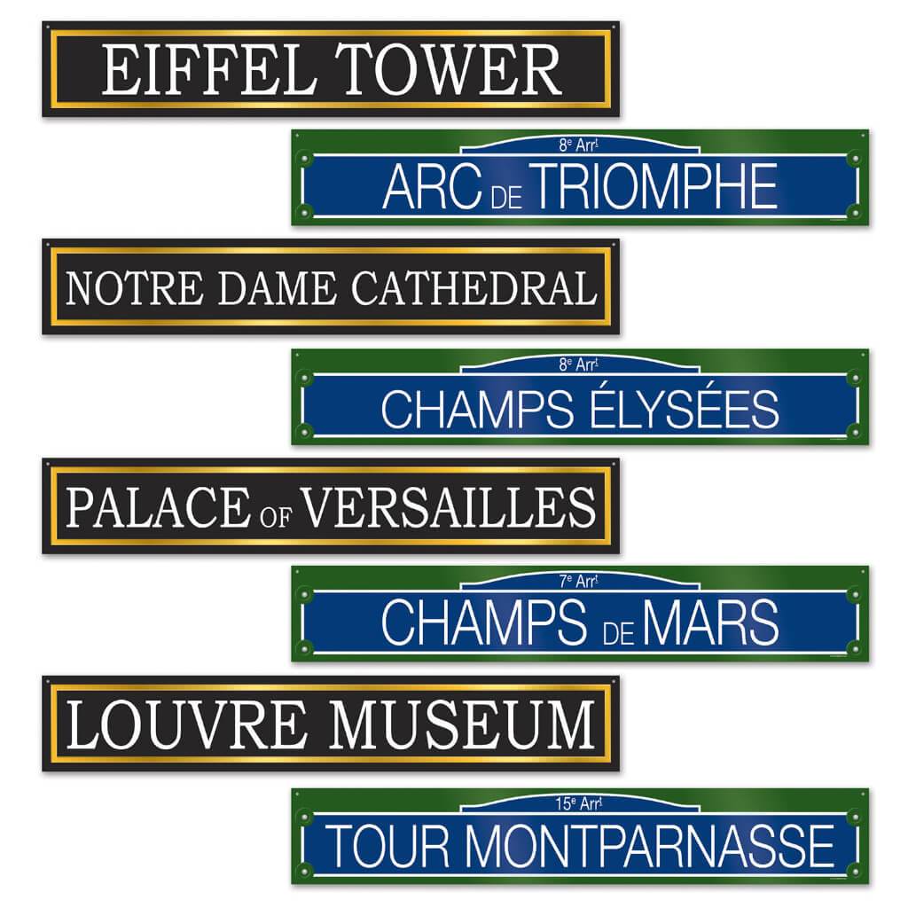 French Street Sign Cut-Outs 