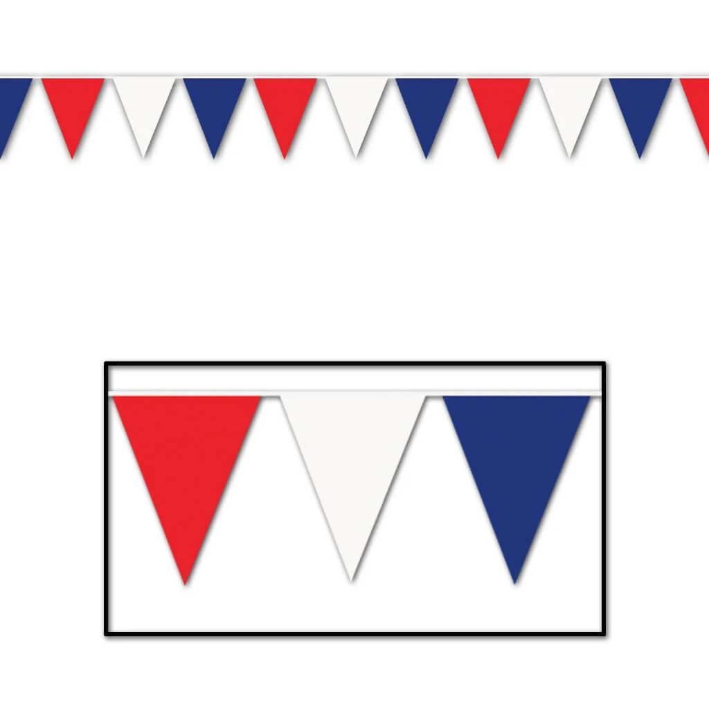 Pennant Banner Red, White &amp; Blue 