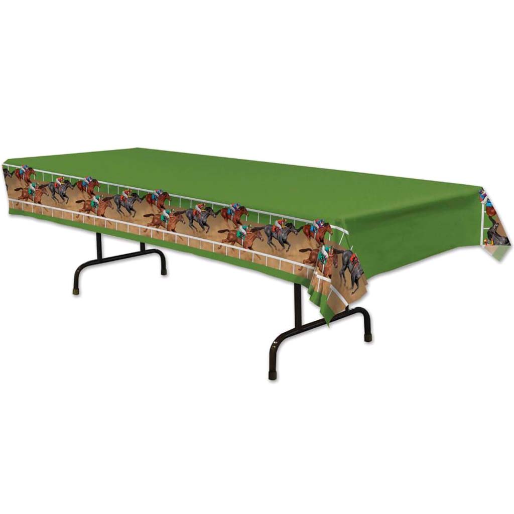 Retangular Tablecover 54in x 108in Horse Racing 